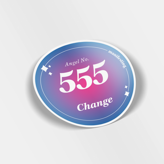 angel no 555 vinyl sticker