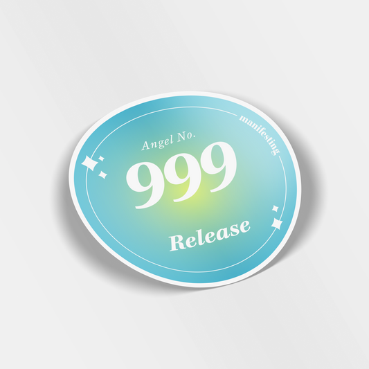 angel no 999 vinyl sticker