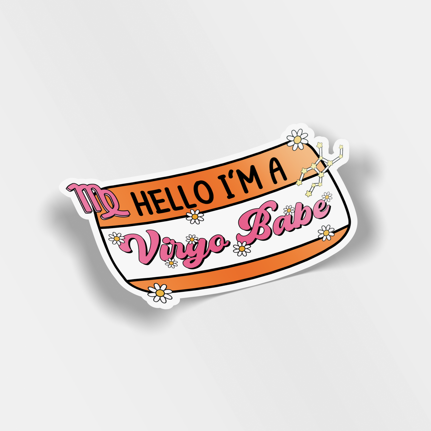 virgo babe vinyl sticker