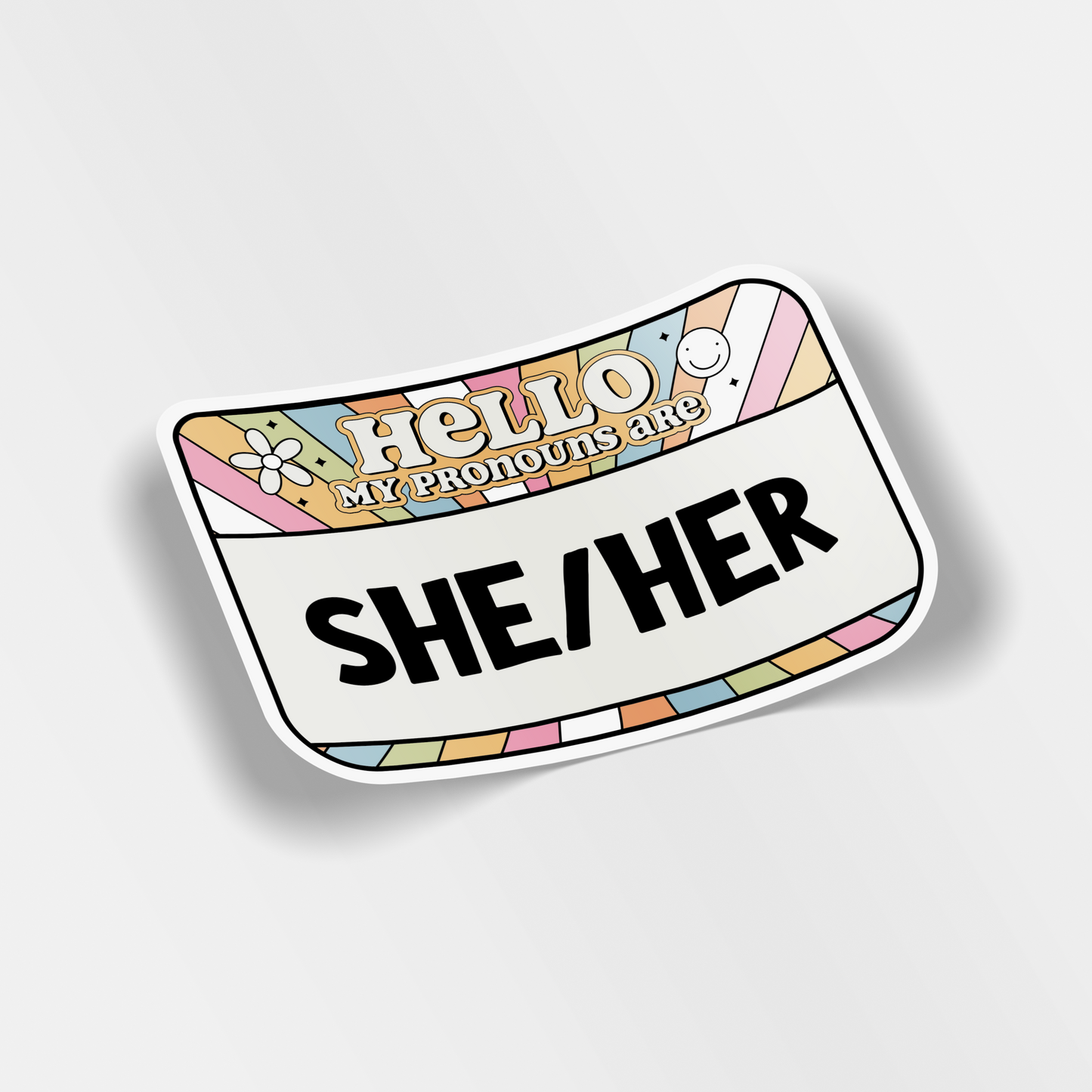 my pronouns are she/her vinyl sticker