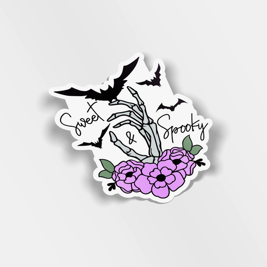 sweet and spooky vinyl sticker