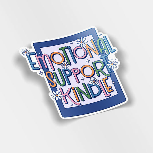 emotional support kindle vinyl sticker