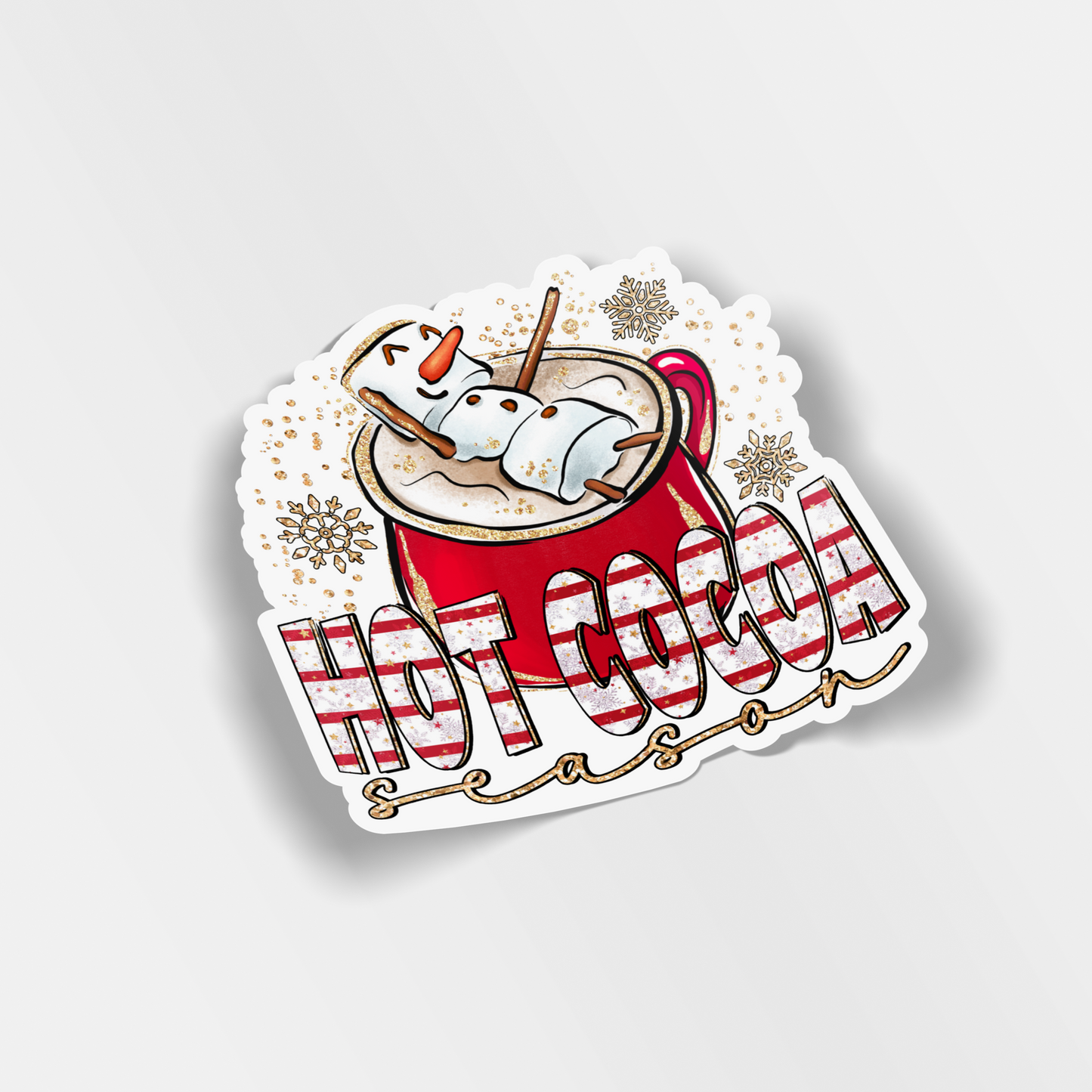 hot cocoa vinyl sticker