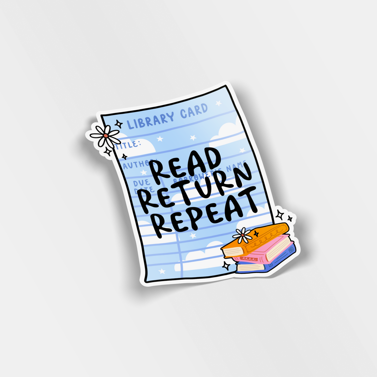 read return repeat vinyl sticker