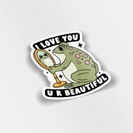 u r beautiful vinyl sticker