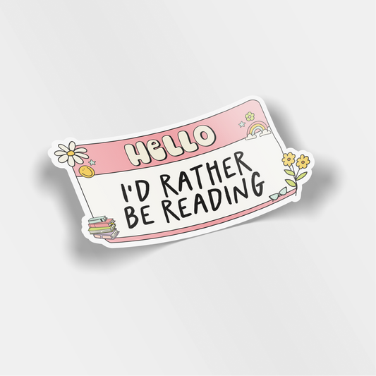 i'd rather be reading vinyl sticker