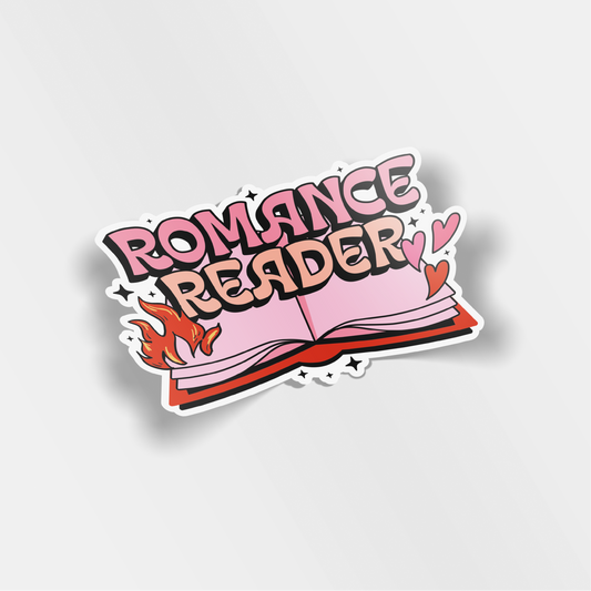 romance reader vinyl sticker