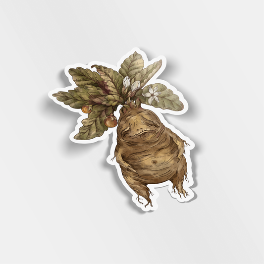 mandrake root vinyl sticker