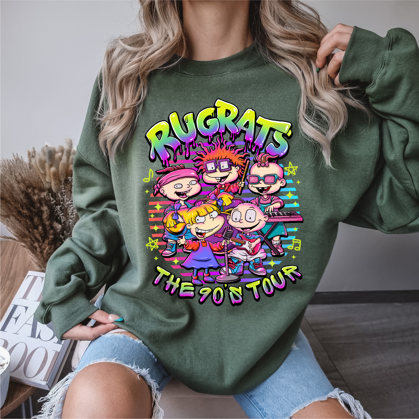 rugrats the 90s tour crewneck