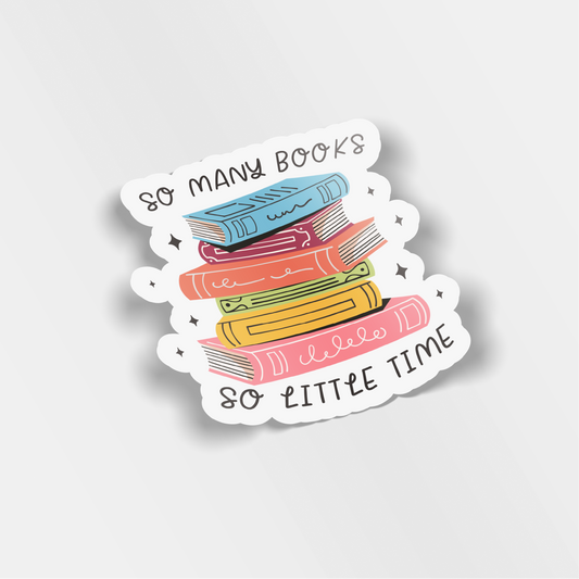 so many books so little time vinyl sticker