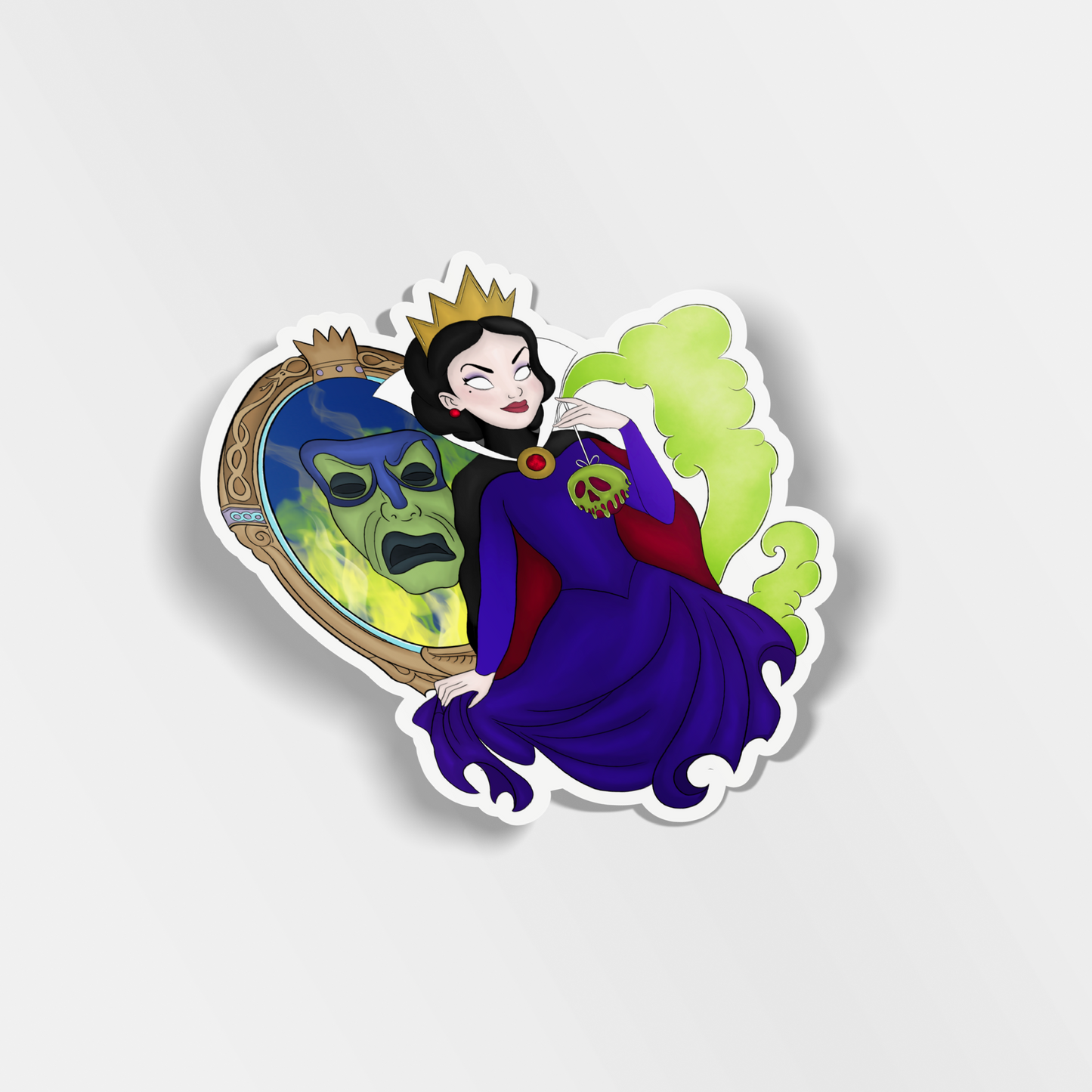 villain snow white vinyl sticker