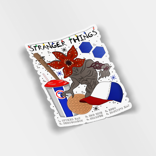 stranger things vinyl sticker