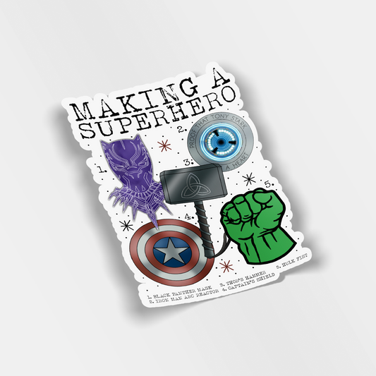 superhero vinyl sticker