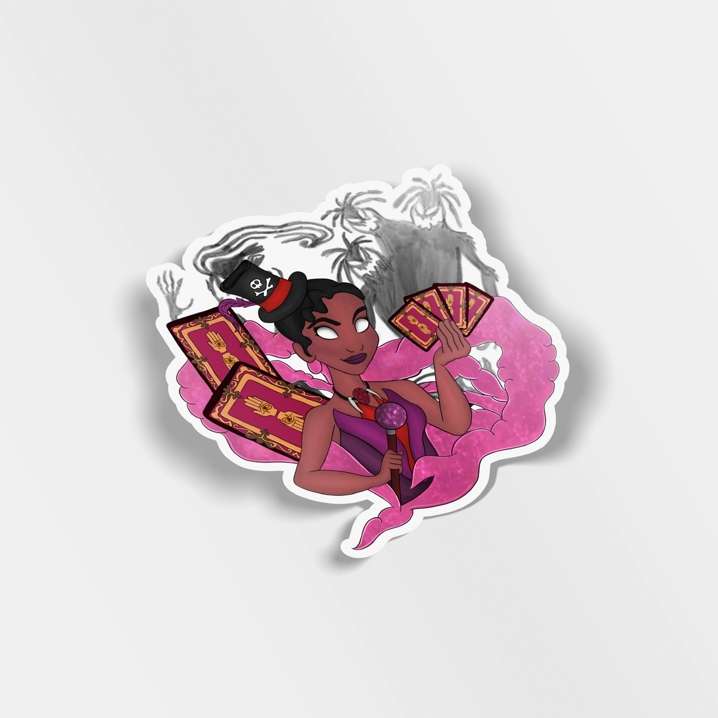 villain tiana vinyl sticker