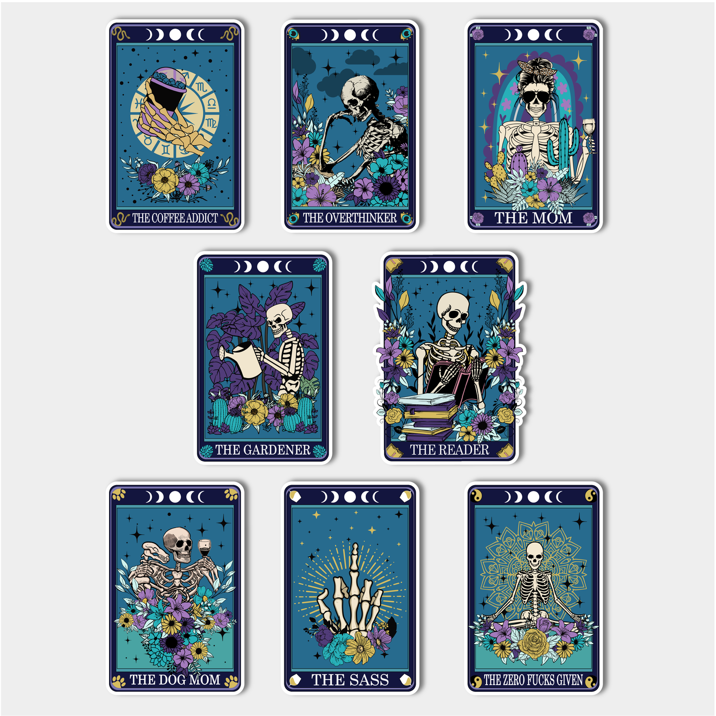 tarot stickers - 8 pack