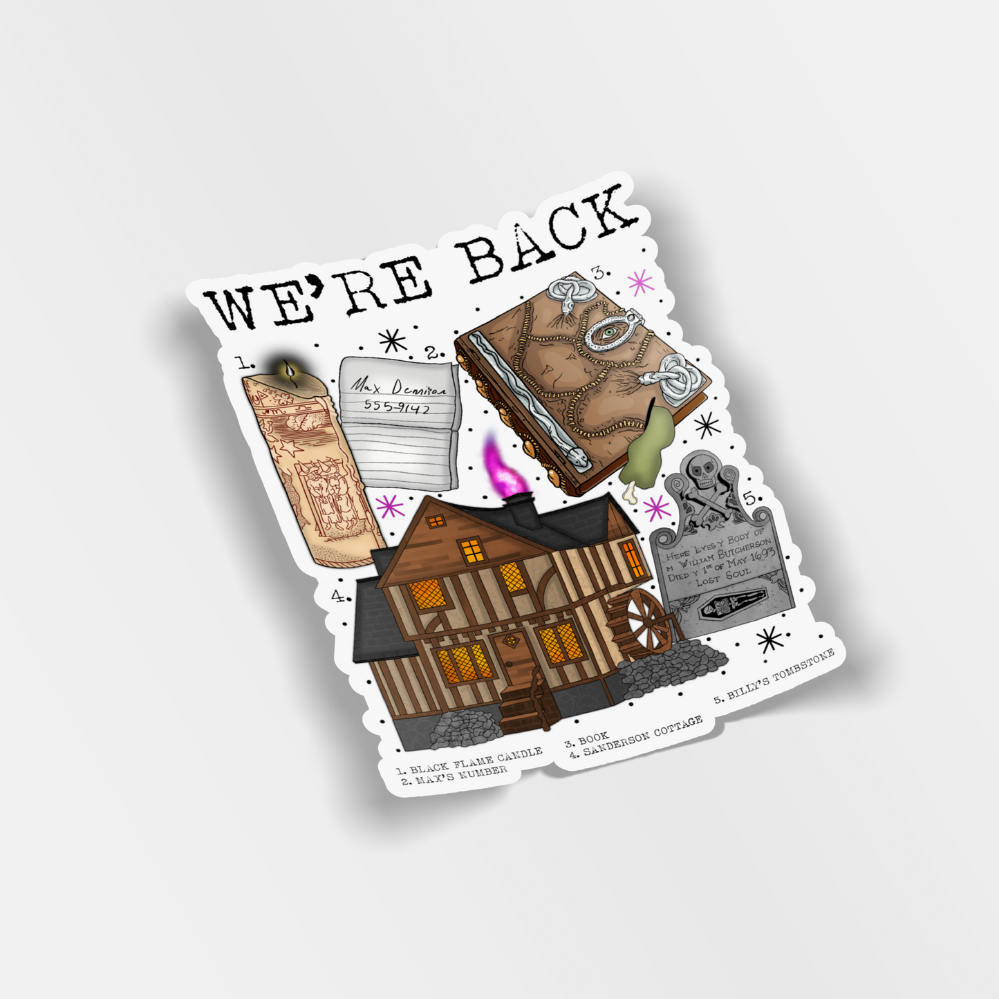 we're back vinyl sticker