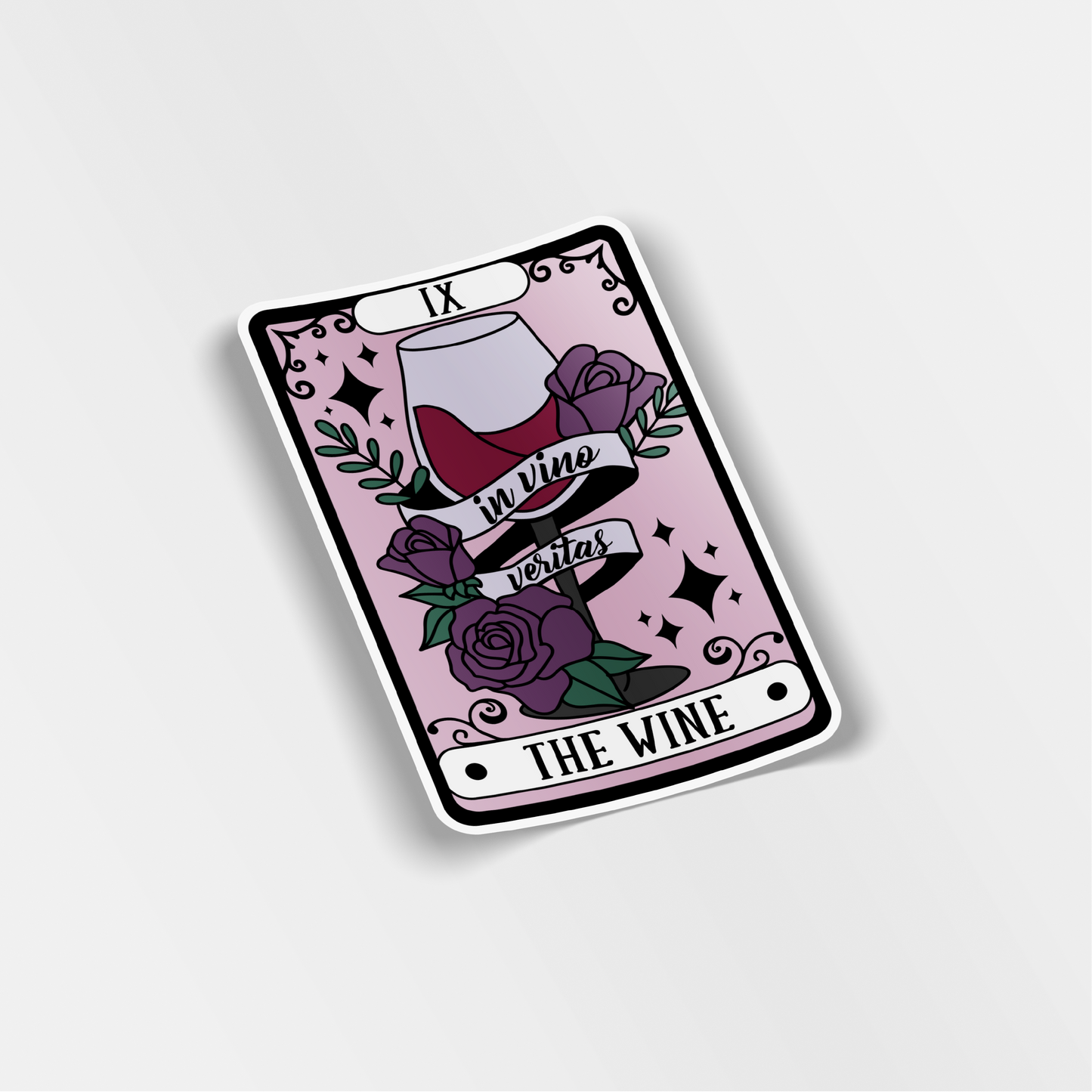 the wine tarot card vinyl sticker