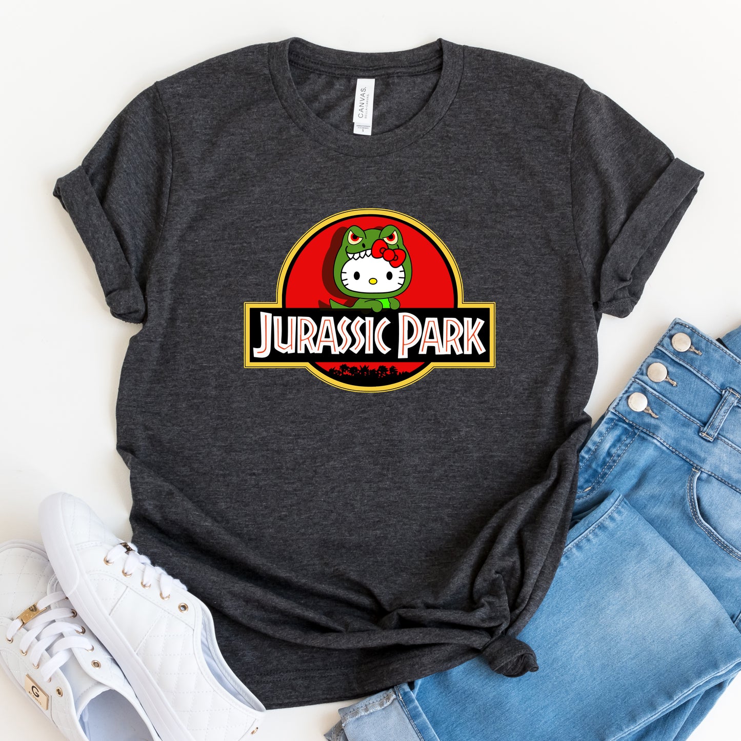 Jurassic Kitty Relaxed Unisex T-Shirt