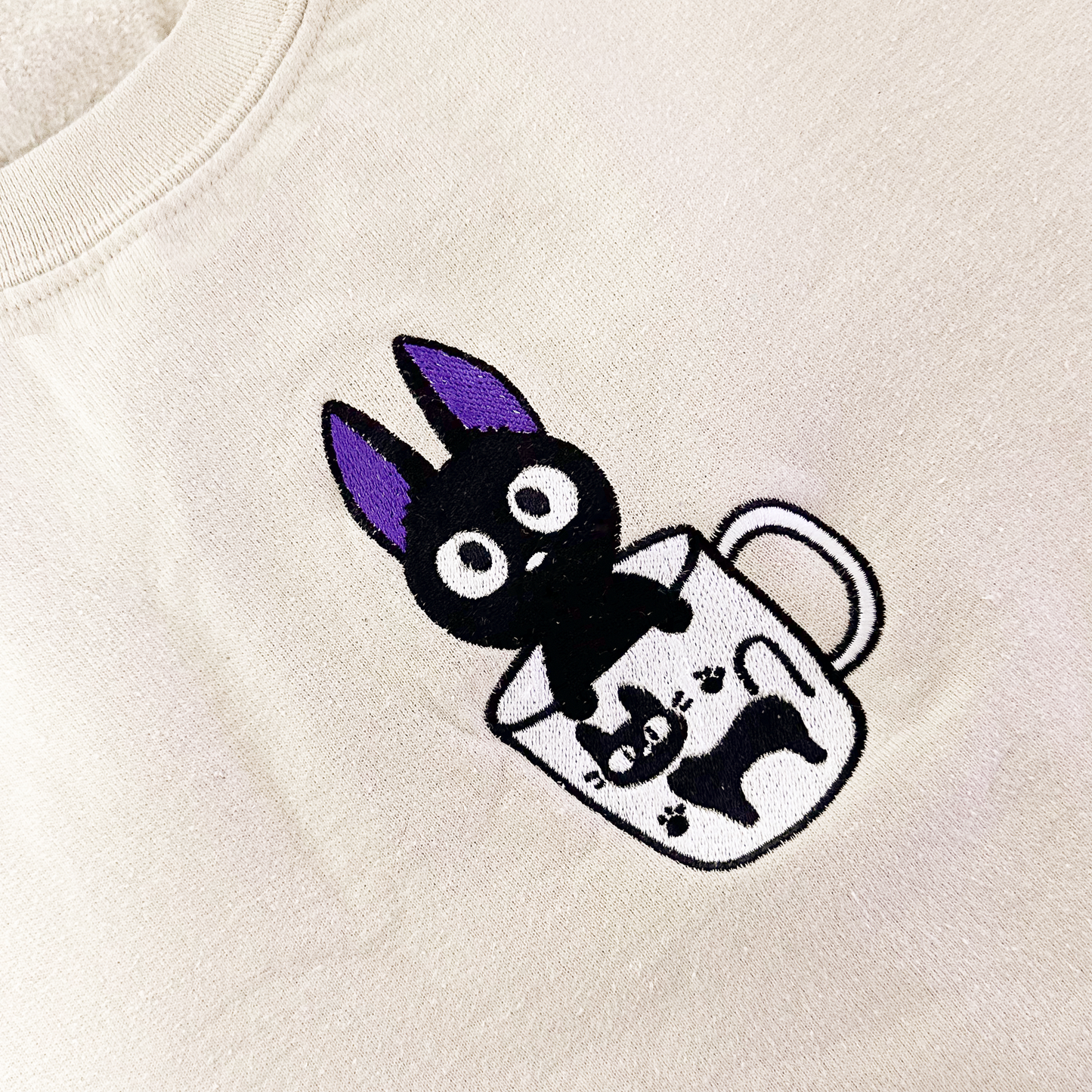 jiji in a cup embroidered crewneck