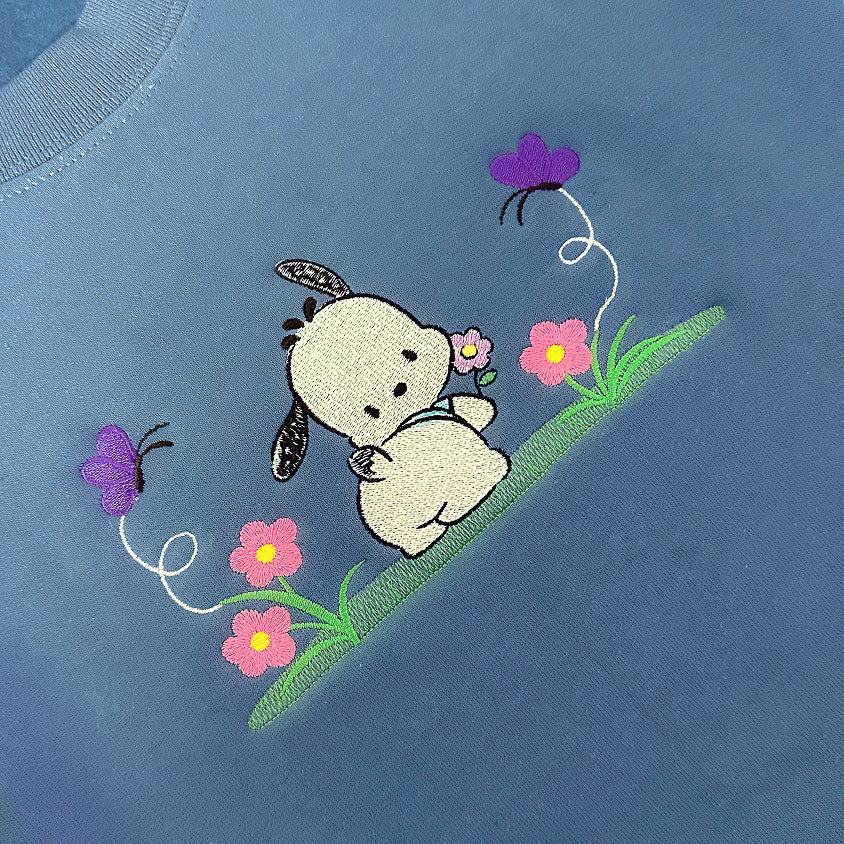 pochacco embroidered crewneck