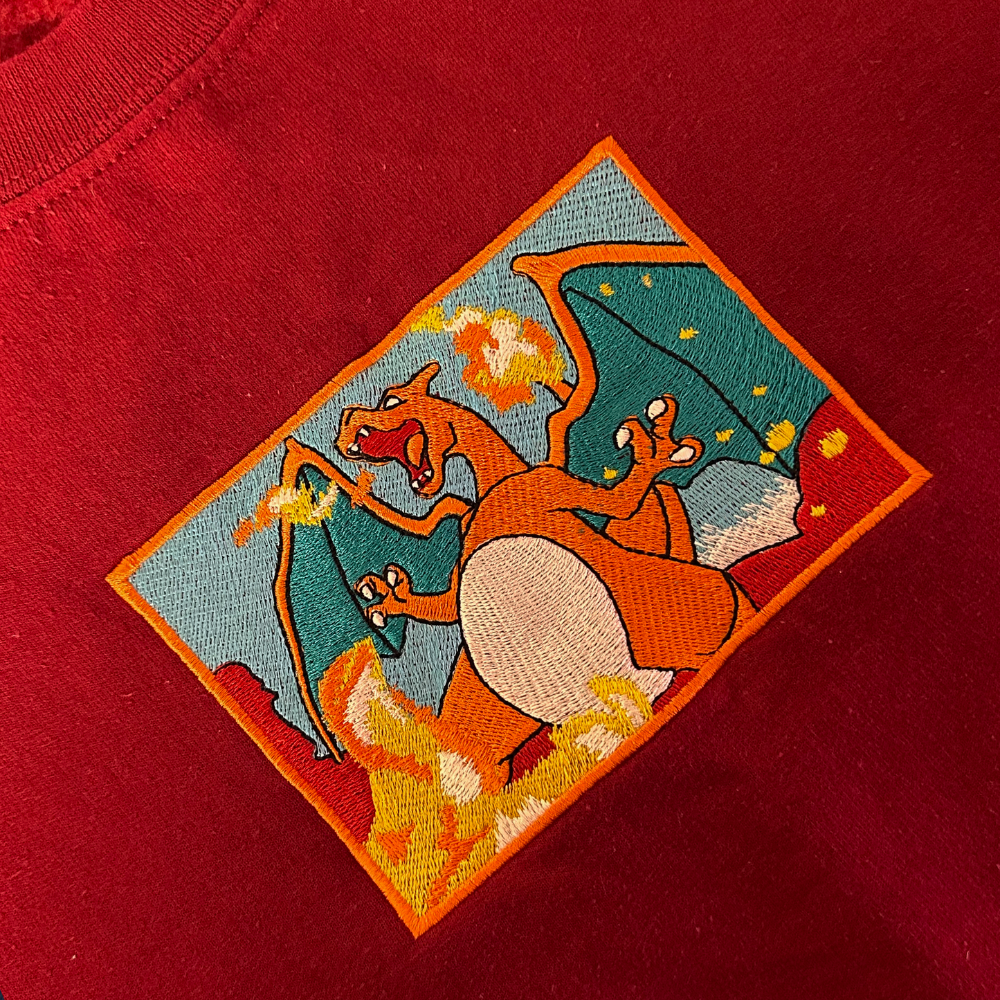 charizard embroidered crewneck