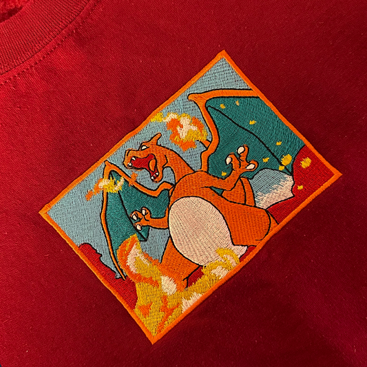 charizard embroidered crewneck